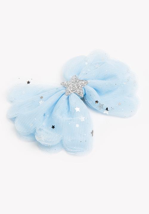 Pop Candy - Bow Hair Clip Pale Blue