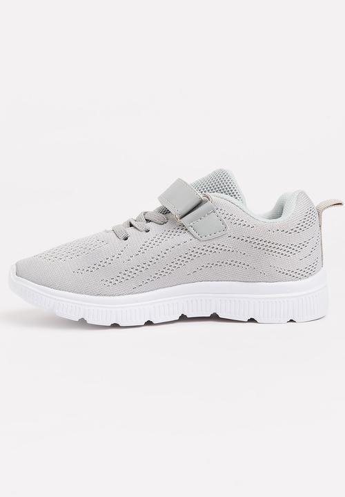 Pop Candy - Knitted Detail Sneakers Grey