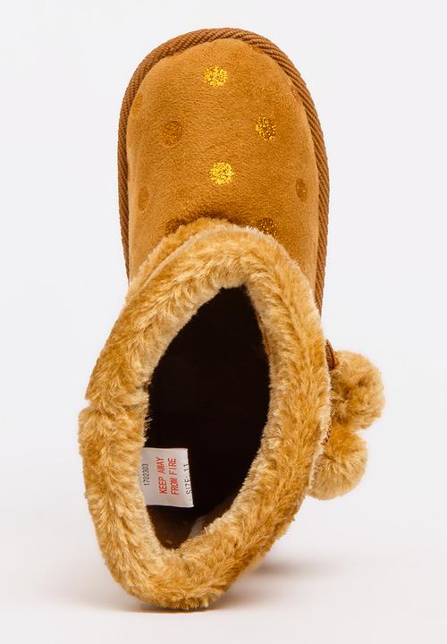Foot Focus - Faux Fur Boot Camel