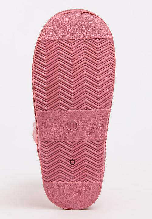 Foot Focus - Faux Fur Boot Mid Pink
