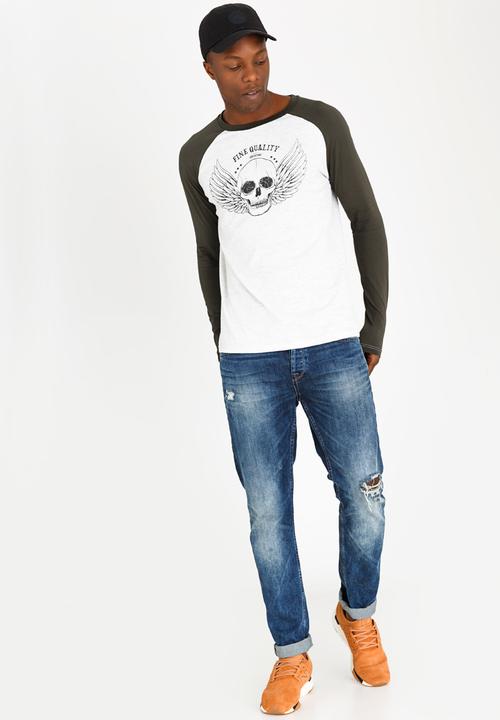 Brave Soul - Prague Cotton Tee Khaki Green