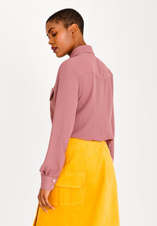 Thebe Magugu - Long Sleeve Pocket Detail Shirt Pale Pink