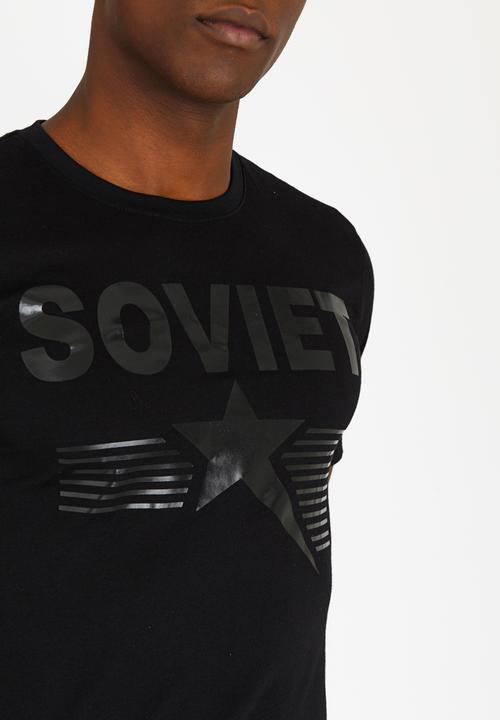 SOVIET - Avila Crew Neck Logo Tee Black