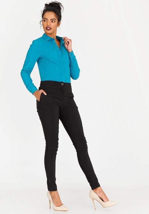 edit - Long Sleeve Classic Shirt Turquoise