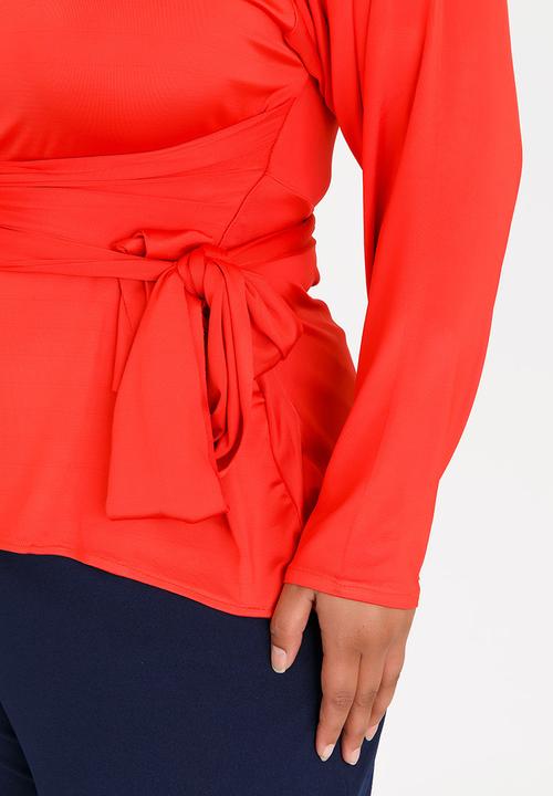 Leigh Schubert - Rushka Wrap Top Red