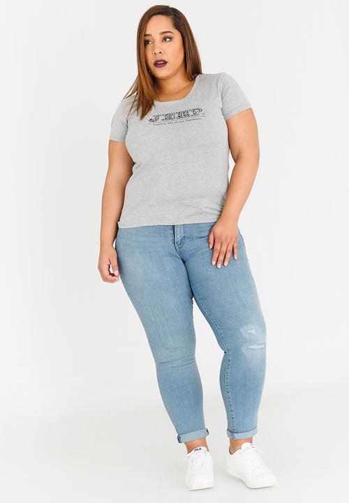 JEEP - Logo Scoop Neck Tee Grey