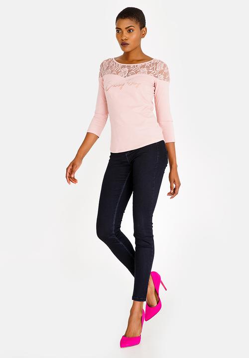 SISSY BOY - One Up Top with Mesh Detail Mid Pink