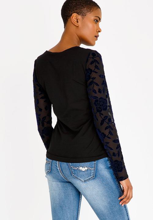 SISSY BOY - One Up with Lace Detail Black