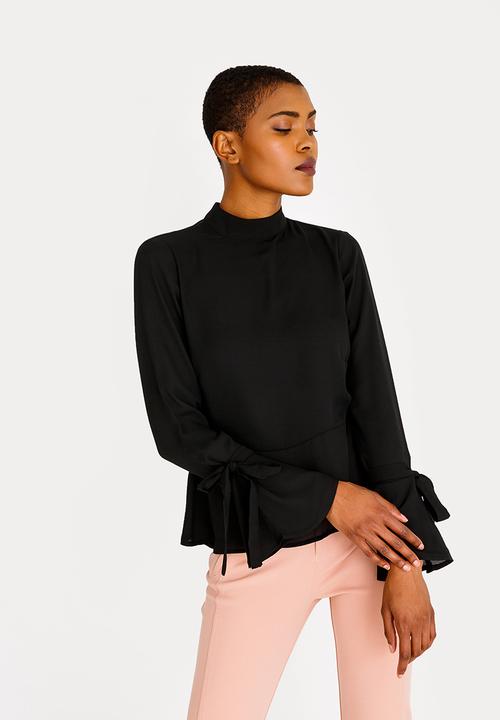 SISSY BOY - Girl Boss Peplum Top Black