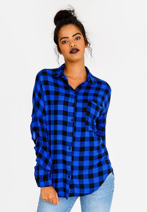 c(inch) - Frill Detail Shirt Mid Blue