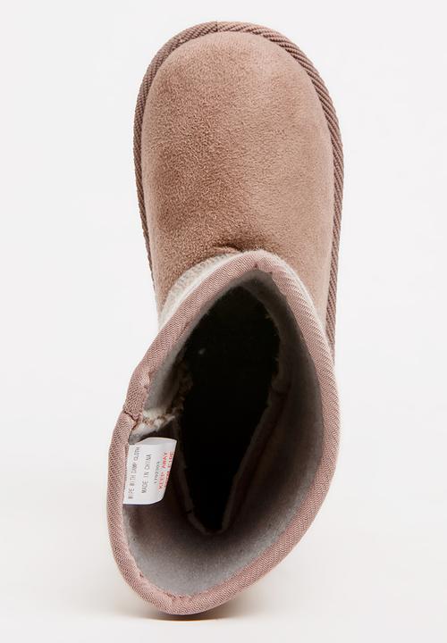 Foot Focus - Aztec Detailed Boots Stone