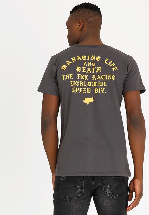 Fox - Flag Fly Cotton Tee Charcoal