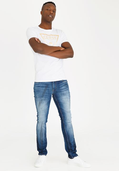 GUESS - Basic Classic Tri  Cotton Tee White
