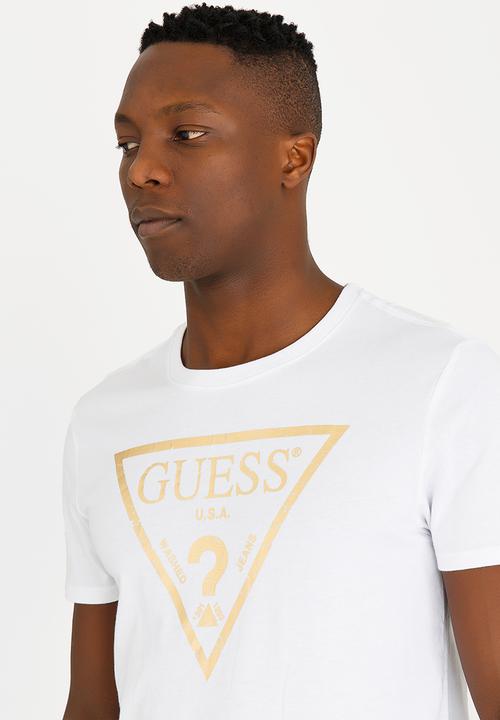 GUESS - Basic Classic Tri  Cotton Tee White