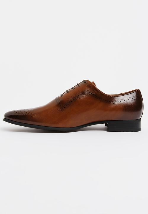 Gino Paoli - Medallion Toe Oxford Shoes Tan
