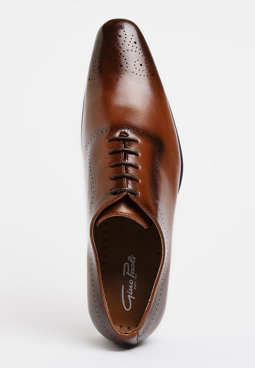 Gino Paoli - Medallion Toe Oxford Shoes Tan