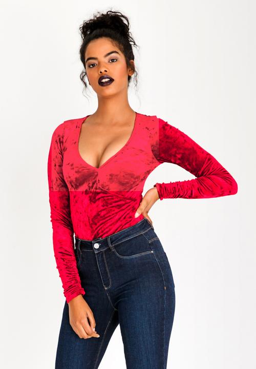 Sassoon - Wrap Bodysuit Red