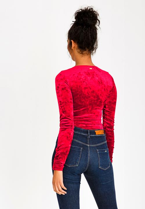 Sassoon - Wrap Bodysuit Red