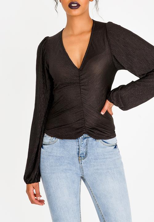 STYLE REPUBLIC - Volume Sleeve Blouse Black
