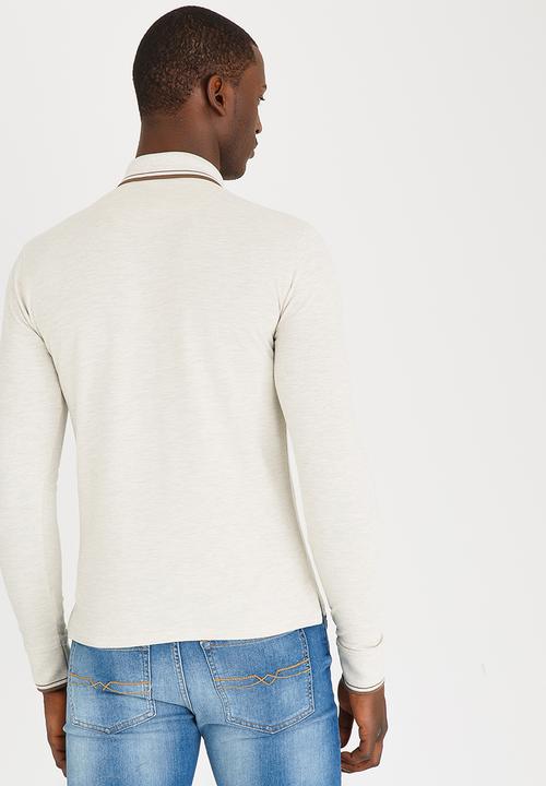 POLO - Classic Melange Pique Golfer Cream