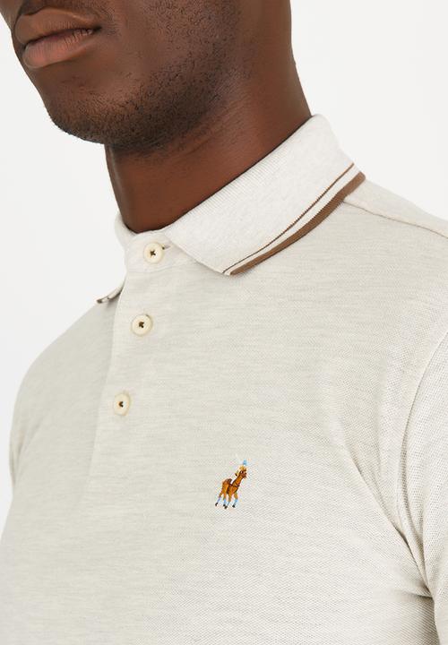 POLO - Classic Melange Pique Golfer Cream