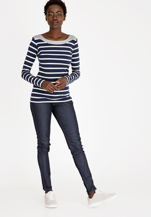 JEEP - Striped Tee Navy & White