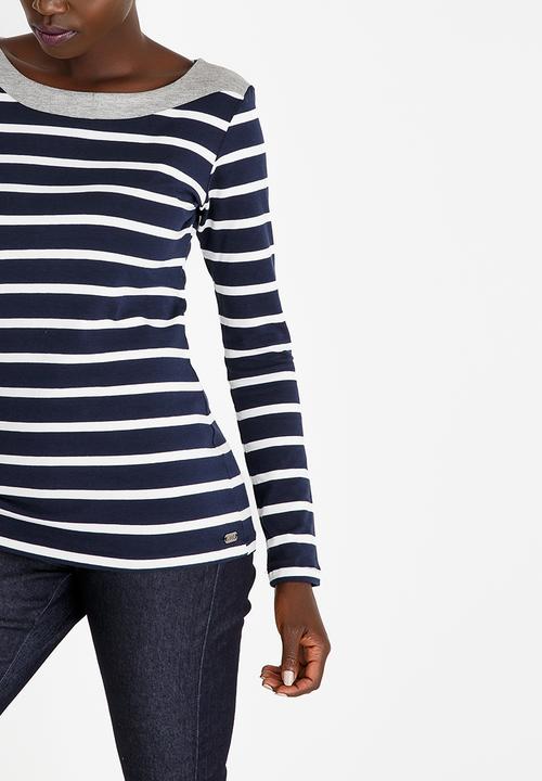 JEEP - Striped Tee Navy & White