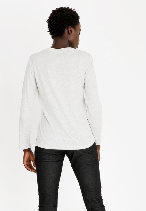 JEEP - Embroidered Detail Tee Cream