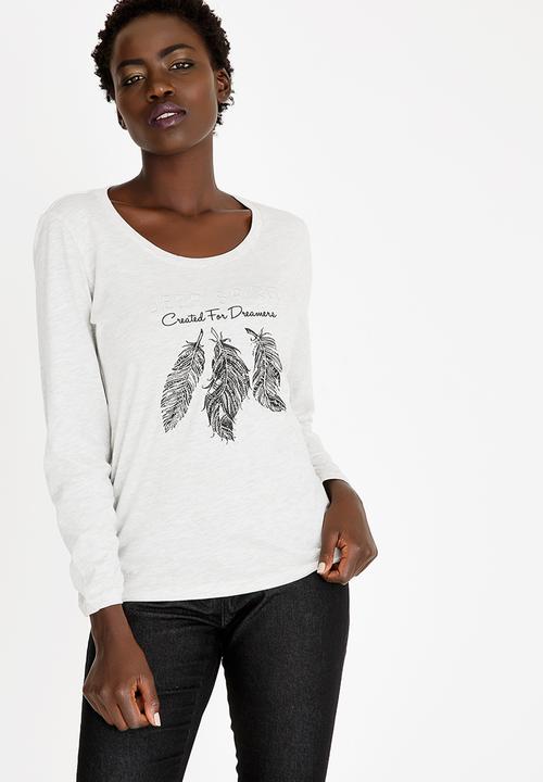 JEEP - Embroidered Detail Tee Cream