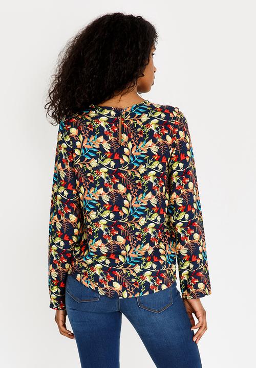 c(inch) - Frill Detail Blouse Multi-colour
