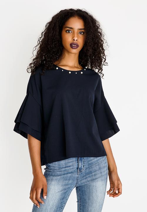 Revenge - Embellishment Detail Top Navy