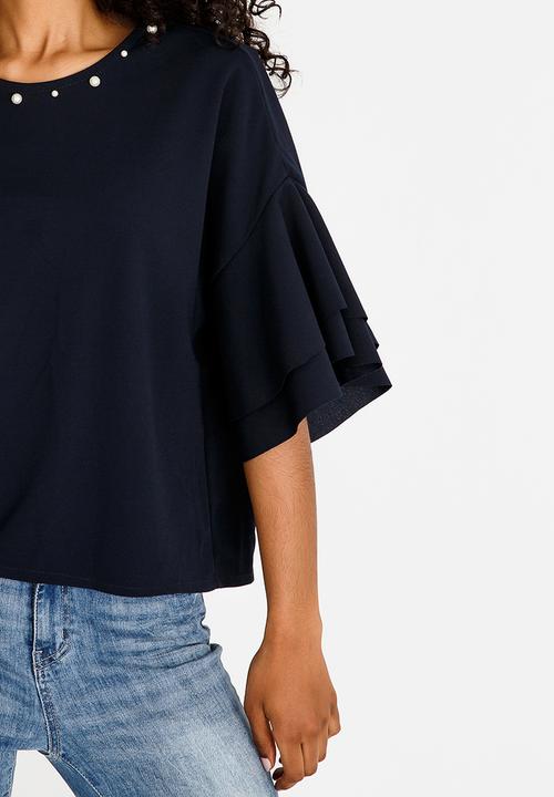 Revenge - Embellishment Detail Top Navy