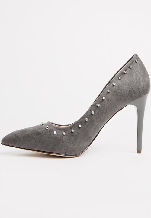 SISSY BOY - Studded Stiletto Courts Grey