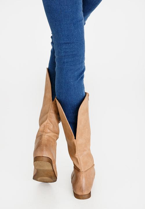 STYLE REPUBLIC - Mid Calf Boots Stone