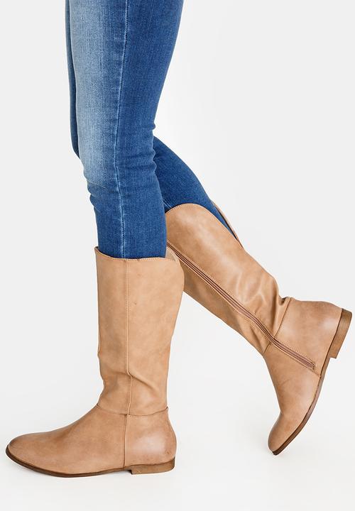 STYLE REPUBLIC - Mid Calf Boots Stone