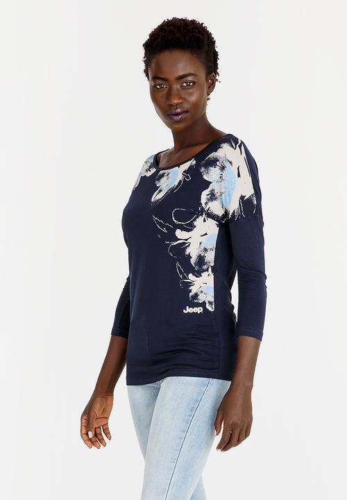 JEEP - Keyhole Detail Tee Navy