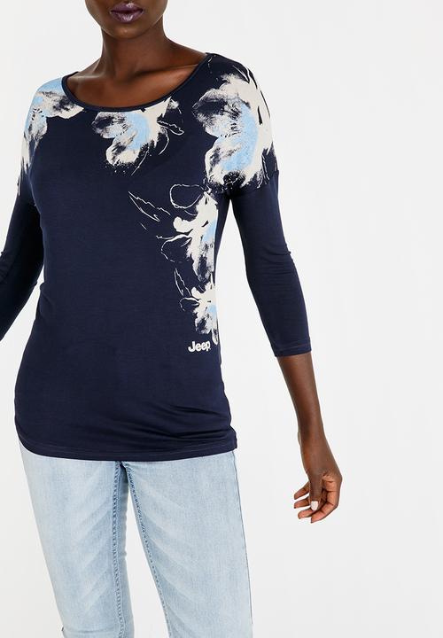 JEEP - Keyhole Detail Tee Navy
