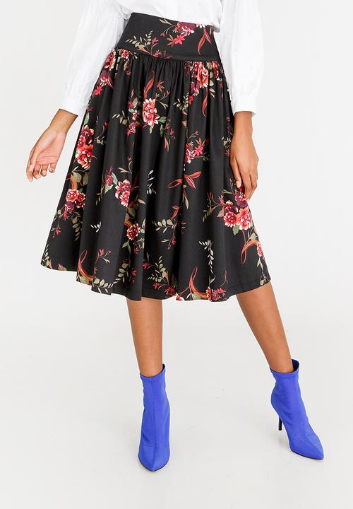STYLE REPUBLIC - Volume Midi Skirt Black