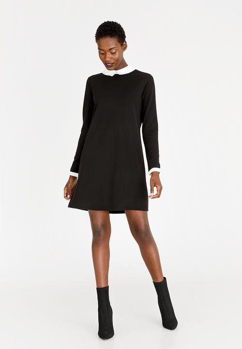 c(inch) - Collar Detail Dress Black
