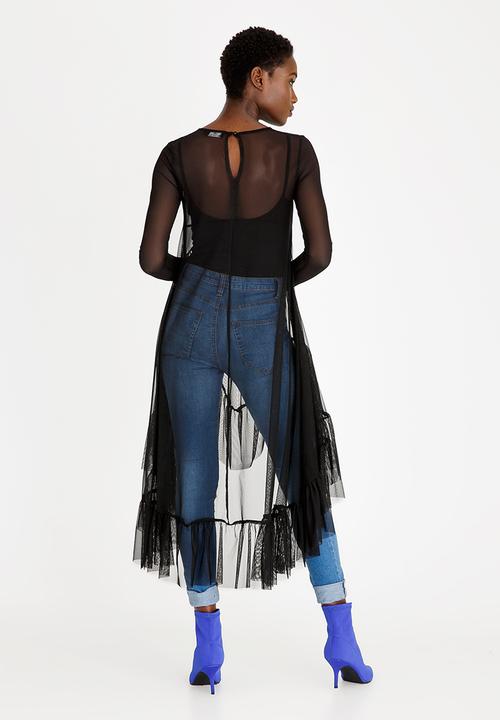 STYLE REPUBLIC - Swing Mesh Top Black