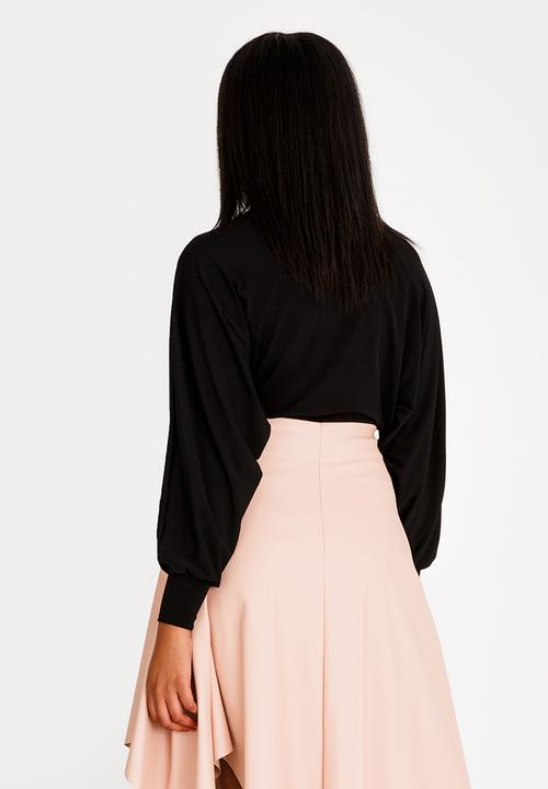STYLE REPUBLIC - Wrap Front Bodysuit Black