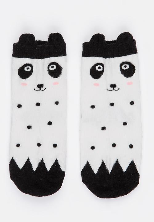 Pop Candy - Socks with Kitten Detail White