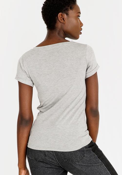 SOVIET - Barford Crew Neck T-Shirt Grey Melange