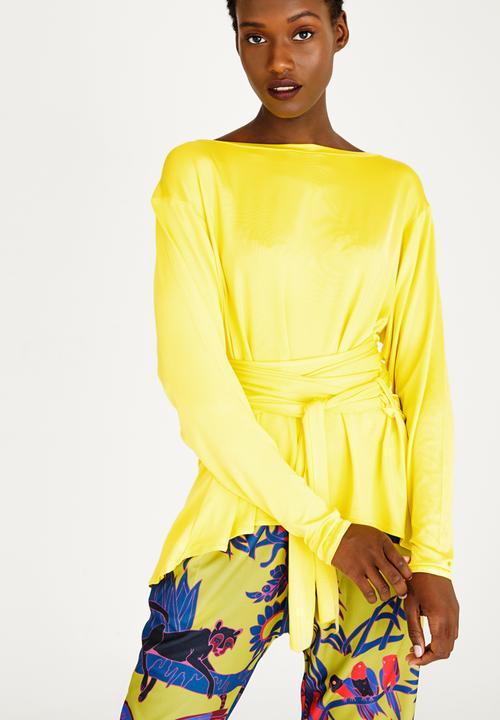 Leigh Schubert - Rushka Batwing Sleeve Top Yellow