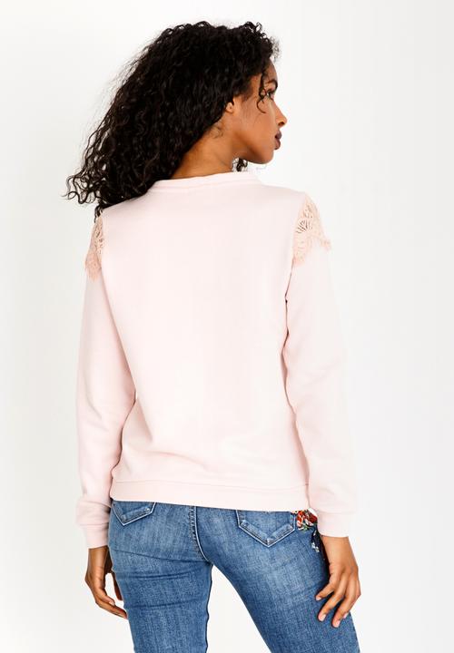 SISSY BOY - Sweatshirt with Lace Detail Mid Pink