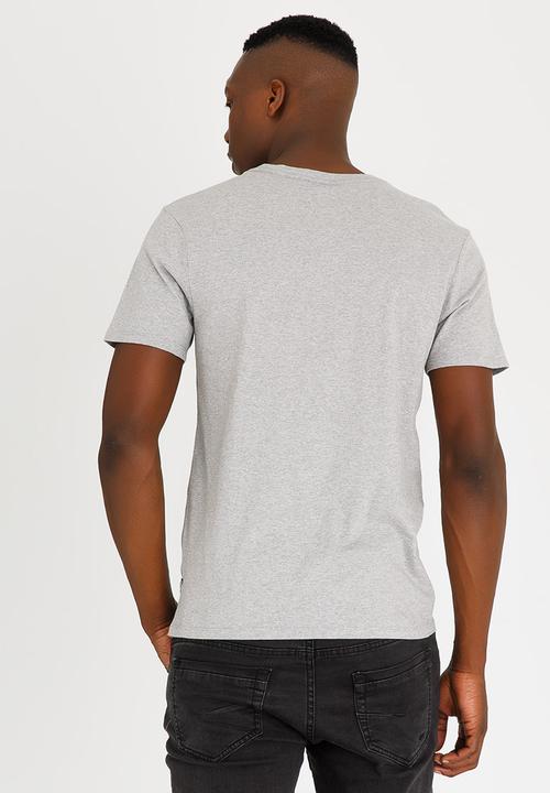 GUESS - Leopard Foil Cotton Tee Grey