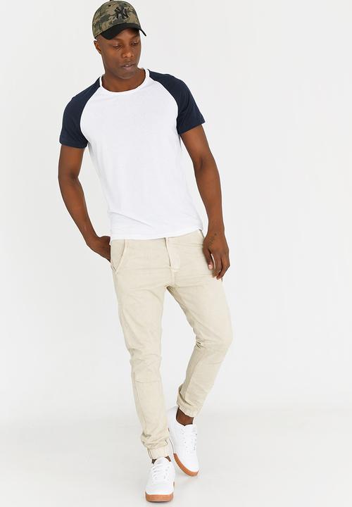 STYLE REPUBLIC - Raglan SS Cont Tee White