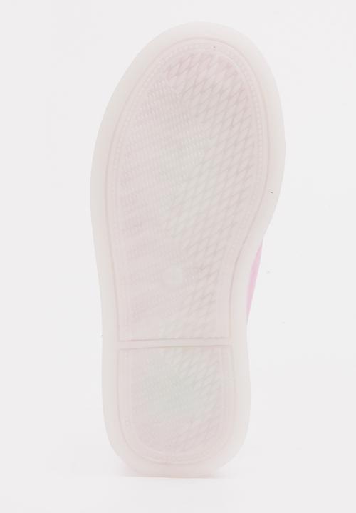 Pop Candy - Velcro Strap Light Up Sneaker Mid Pink