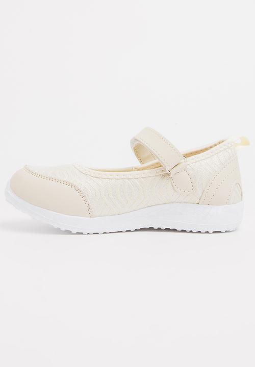 Pop Candy - Velcro Strap Slip On Nude