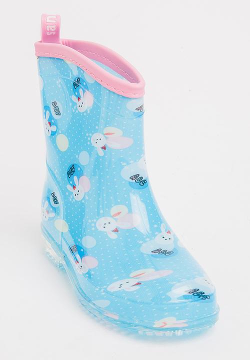 Pop Candy - AOP Rain Boots Pale Blue